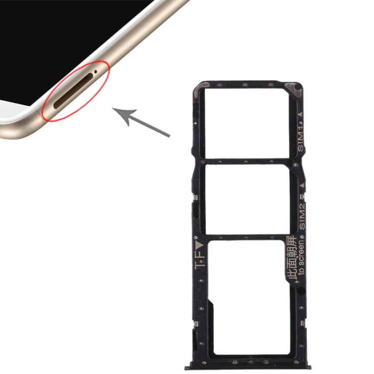 SIM Card Tray and Micro SD Card Tray Replacement for Huawei Enjoy 8 Plus (Black)