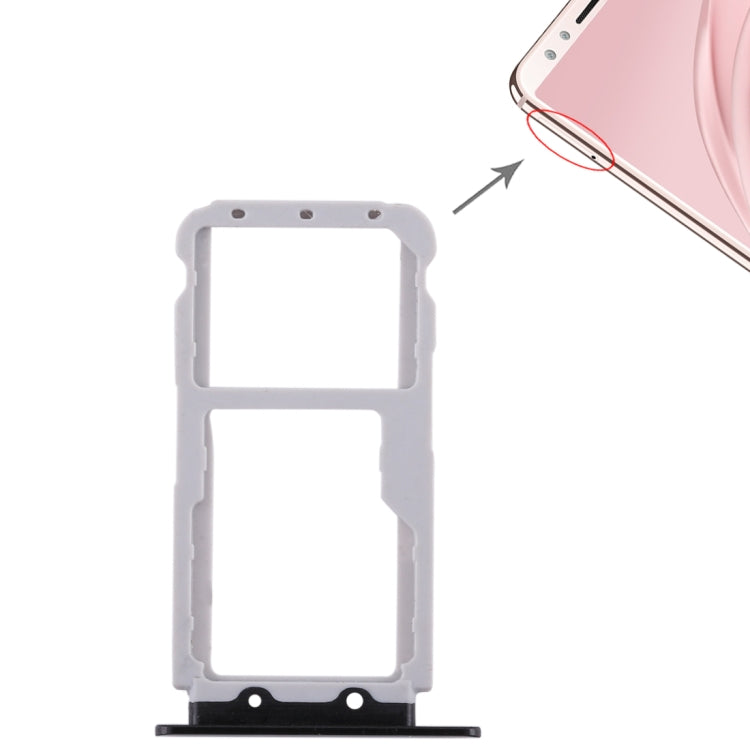 Replacement 2 SIM Card Tray/Micro SD Card Tray for Huawei Nova 2s in Black