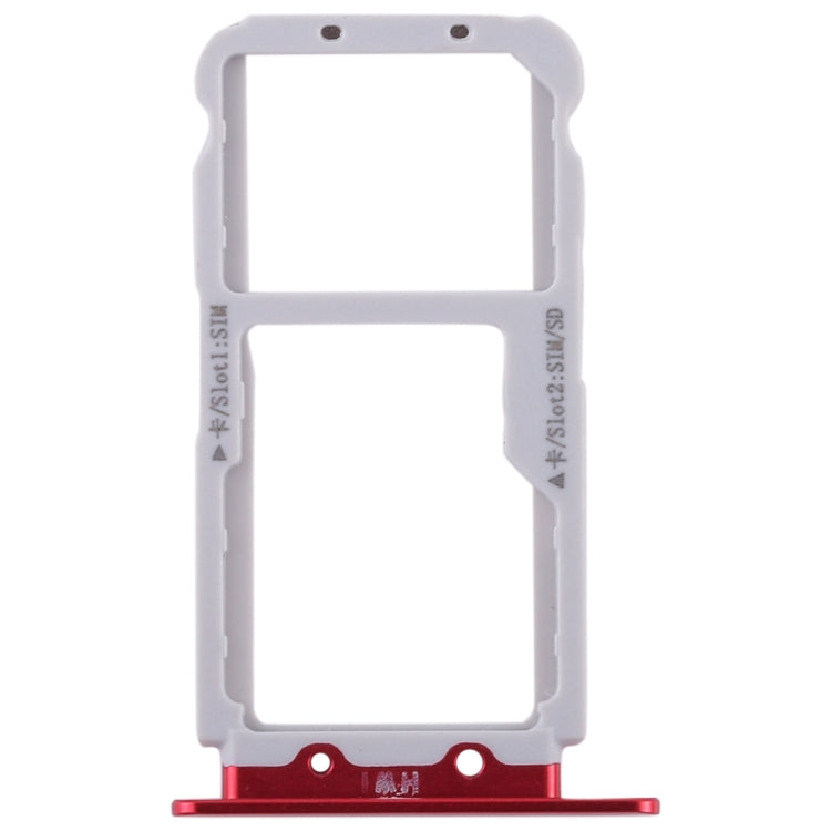 Red SIM Card Tray and Micro SD Card Tray for Huawei Nova 2s