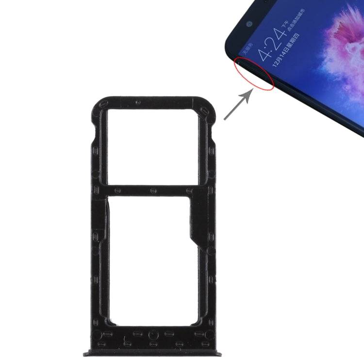 Huawei P smart (Enjoy 7S) SIM Card Tray and Micro SD Card Tray Replacement - Black
