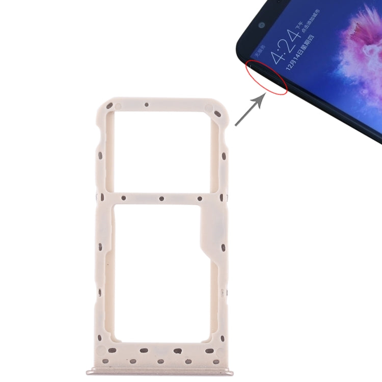 SIM Card Tray + Micro SD Card Tray Replacement for Huawei P smart (Enjoy 7S) - Gold