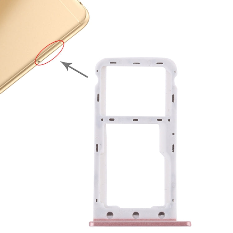 SIM Card Tray and Micro SD Card Tray Replacement for Huawei Enjoy 7 - Pink