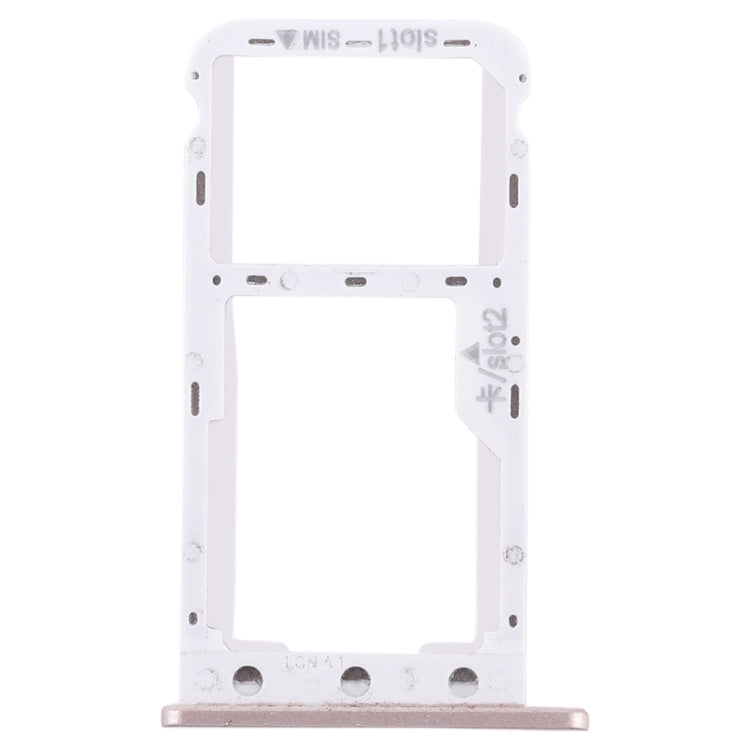 Gold SIM Card Tray + Micro SD Card Tray for Huawei Enjoy 7 - Replacement Kit