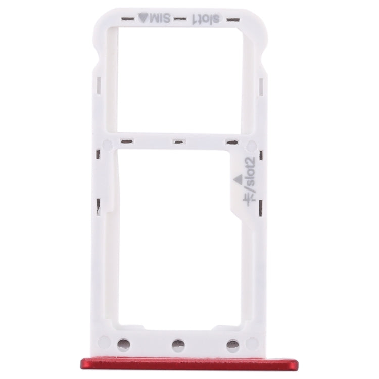 SIM Card Tray + Micro SD Card Tray for Huawei Enjoy 7 - Red