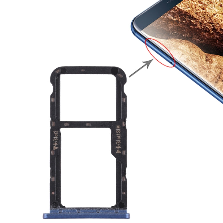 Huawei Maimang 6 SIM Card Tray and Micro SD Card Tray - Blue