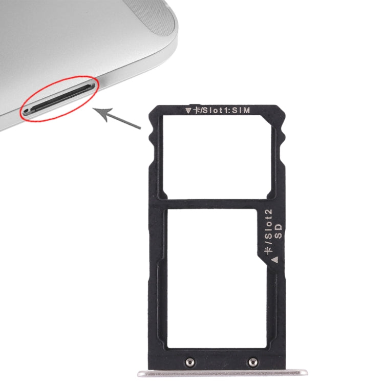 Replacement SIM Card Tray and Micro SD Card for Huawei G8 - Silver