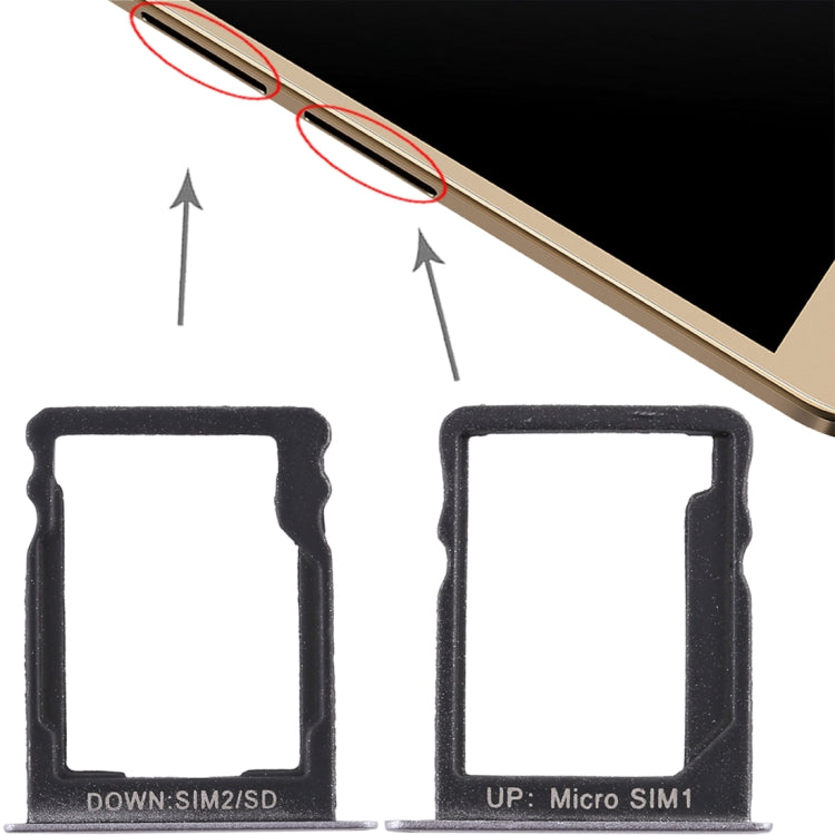 SIM Card Tray and Micro SD Card for Huawei Enjoy 5s - Grey