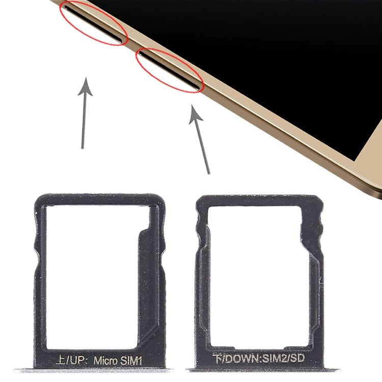 SIM Card Tray and Micro SD Card Tray Combo for Huawei Enjoy 5s (Silver)