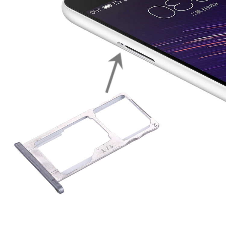 Grey SIM + SIM / Micro SD Card Tray for Meizu Meilan Metal