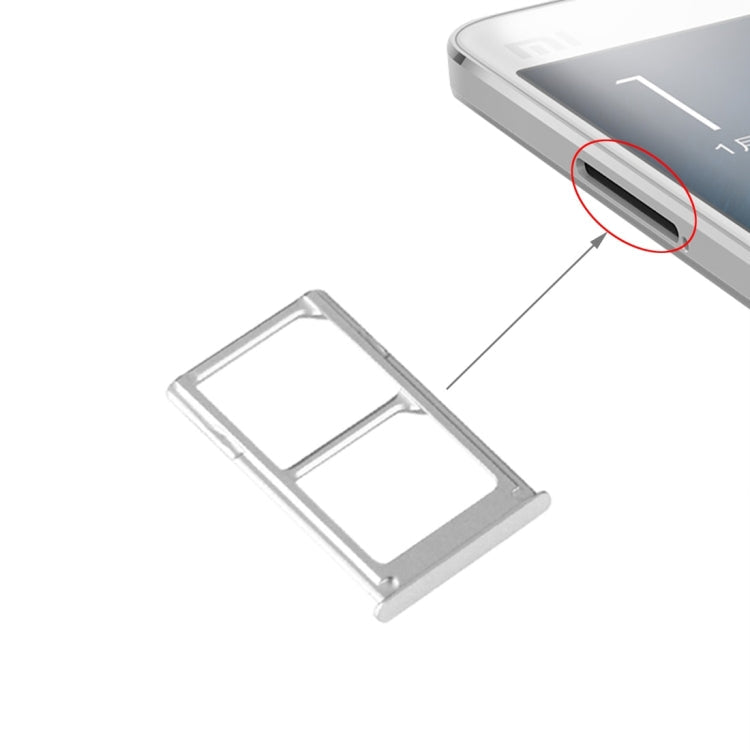 Silver SIM Card Tray for Xiaomi Mi 5 - Replacement for Broken or Unusable Tray