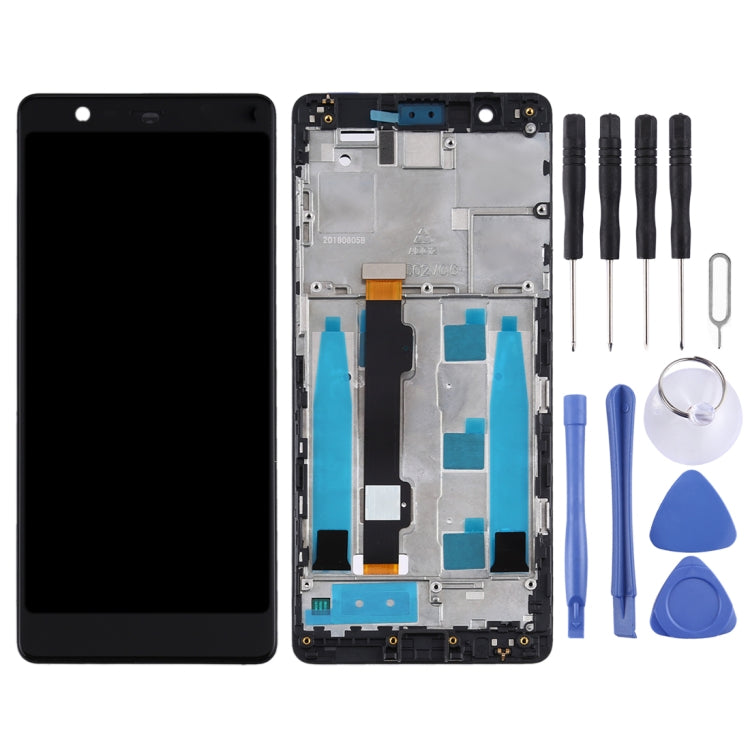 Black LCD Screen and Digitizer Assembly with Frame for Nokia 5.1 TA-1061 TA-1075 TA-1076 TA-1088 TA-1081