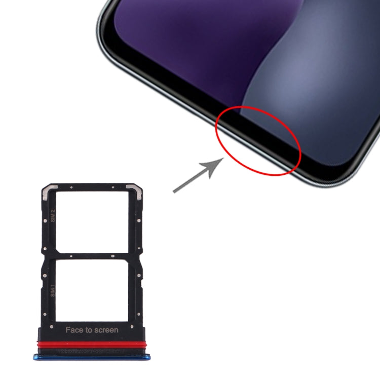 SIM Card Tray Replacement for Xiaomi Mi 10 Lite 5G - Blue