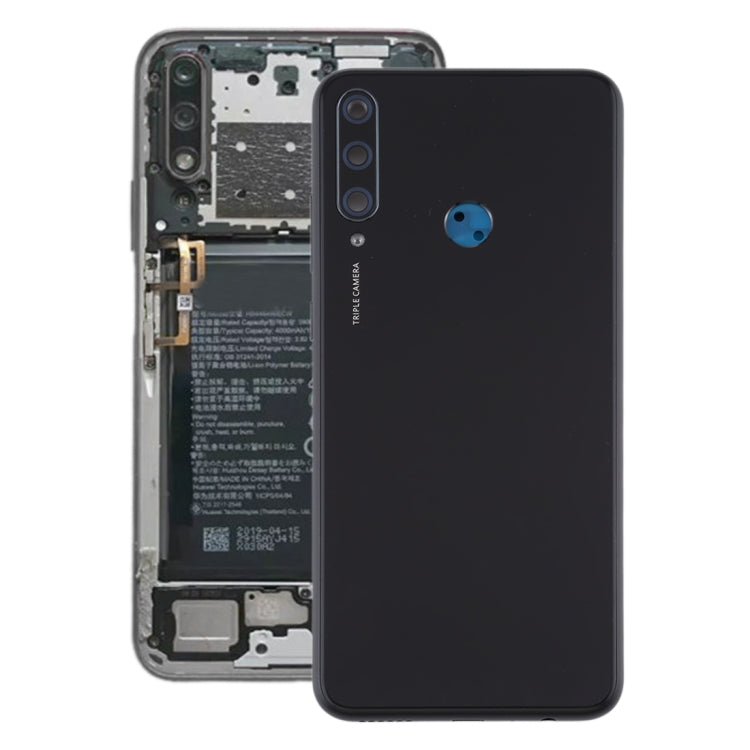 Battery Back Cover with Camera Lens for Huawei Y6p (Black)
