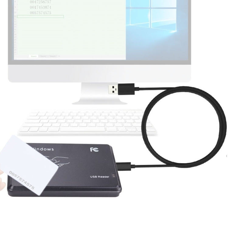 5W USB Inductive Card Reader for IC / ID Card (Black)