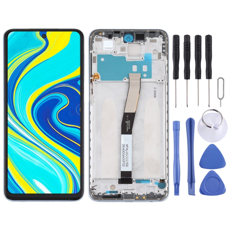 Xiaomi Redmi Note 9S/9 Pro Max/9 Pro LCD Screen and Digitizer Assembly with Frame (Silver)