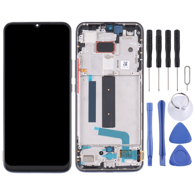 AMOLED LCD Screen and Digitizer Full Assembly with Frame for Xiaomi Mi 10 Lite 5G (Black)