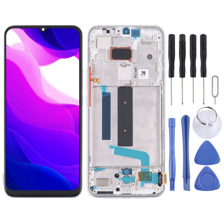 AMOLED LCD Screen and Digitizer Full Assembly for Xiaomi Mi 10 Lite 5G (Silver)