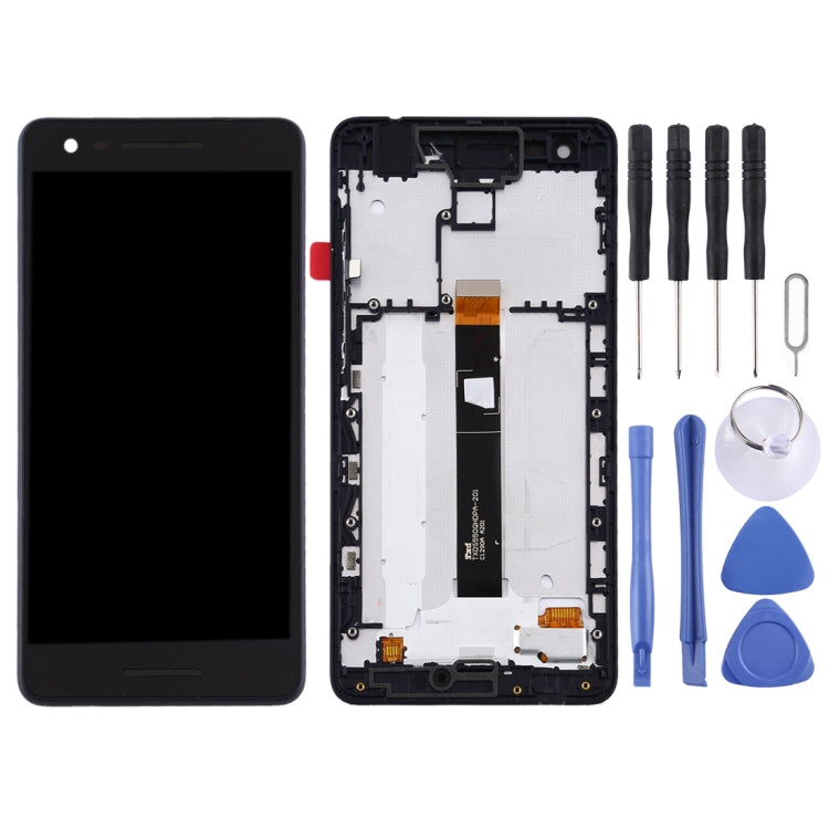 LCD Screen and Digitizer Assembly with Frame for Nokia 2.1 (Black)