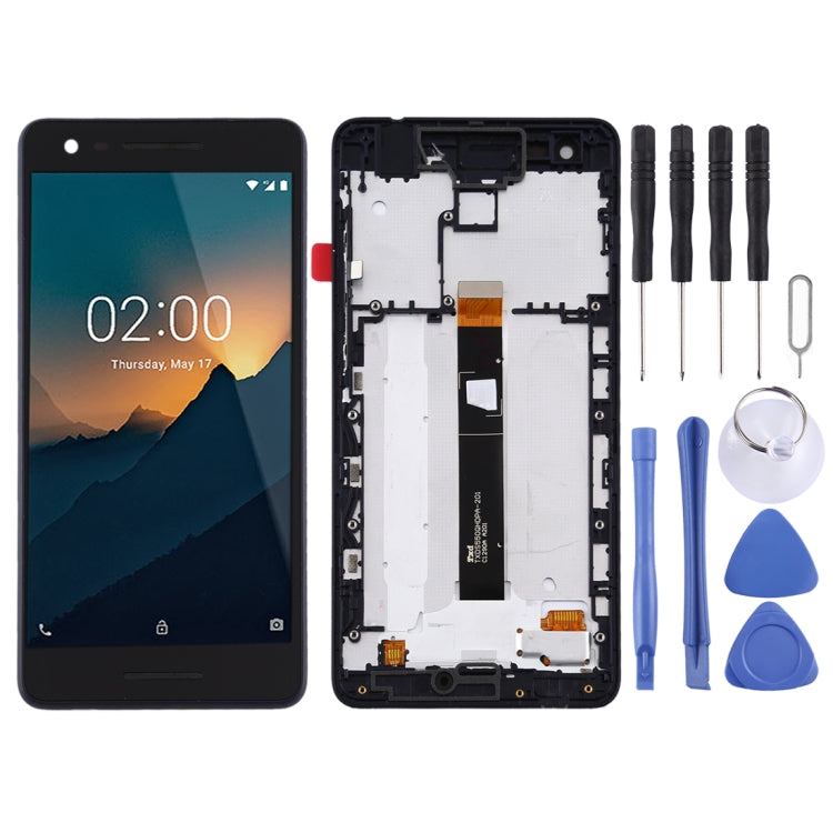 LCD Screen and Digitizer Assembly with Frame for Nokia 2.1 (Black)