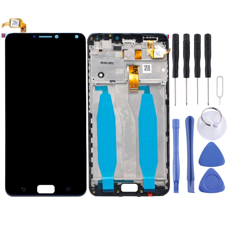 Full Assembly LCD Screen and Digitizer with Frame for Asus Zenfone 4 Max ZC554KL X00ID in Black