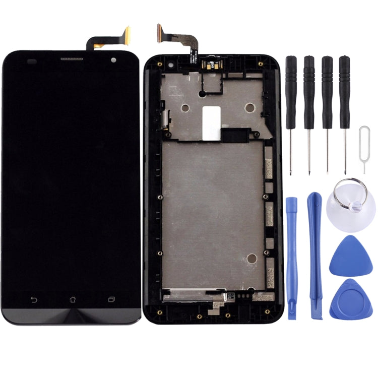 LCD Screen and Digitizer Full Assembly with Frame for ASUS Zenfone 2 Laser ZE550KL Z00LD(Black)
