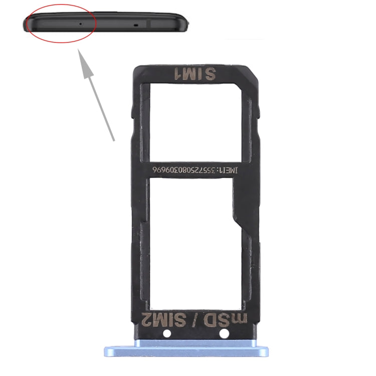 SIM Card Tray + Micro SD Card Tray Replacement for HTC U Ultra (Blue)