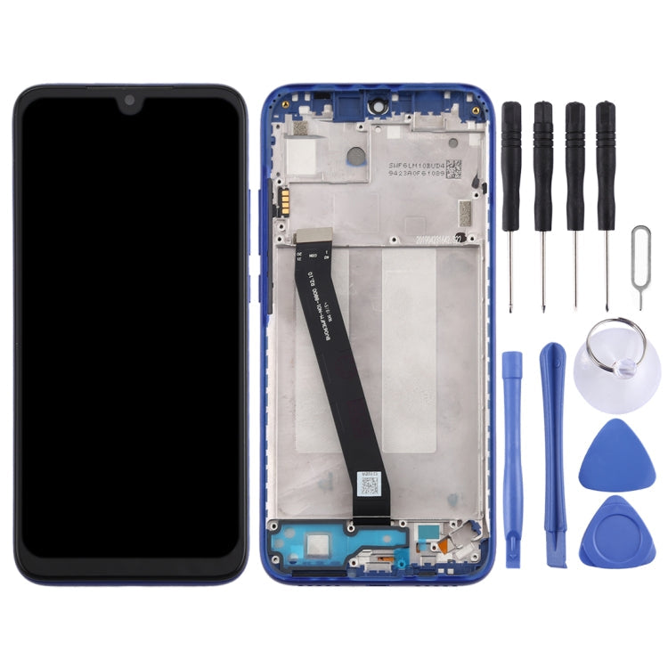 Replacement Full Assembly LCD Screen and Digitizer with Frame for Xiaomi Redmi 7 (Blue)