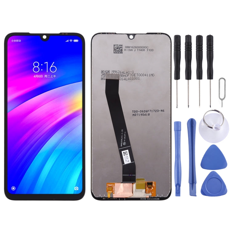 LCD Screen and Digitizer Full Assembly for Xiaomi Redmi 7 (Black) - Replacement Kit