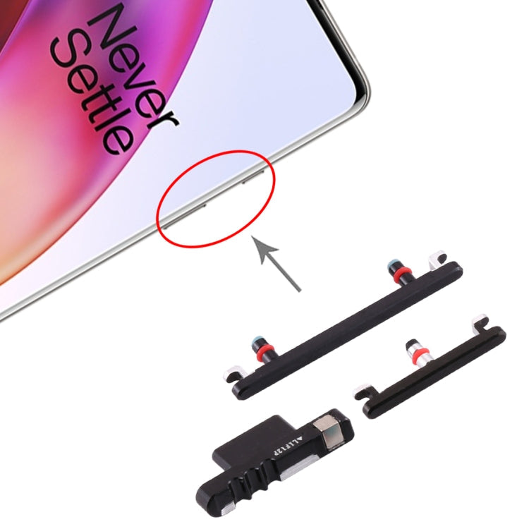 OnePlus 8 Replacement Power and Volume Buttons (Black)