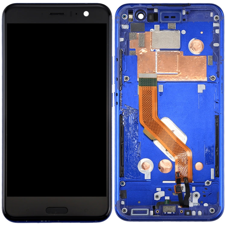 LCD Screen and Digitizer Full Assembly with Frame for HTC U11 in Dark Blue