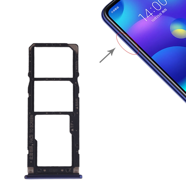 SIM Card Tray, SIM Card Tray, and Micro SD Card Tray Replacement for Xiaomi Mi Play (Blue)