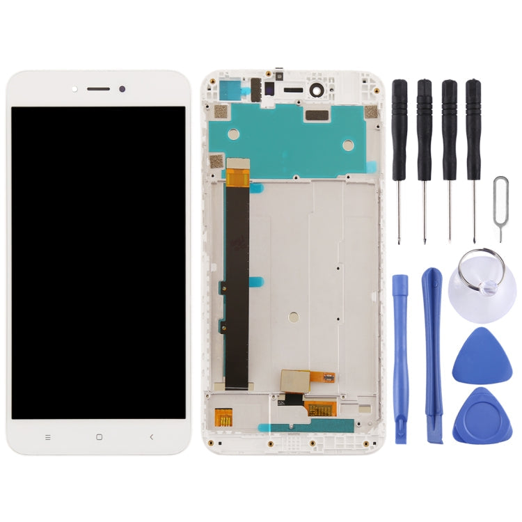 Xiaomi Redmi Note 5A LCD Screen and Digitizer Assembly (White) with Frame