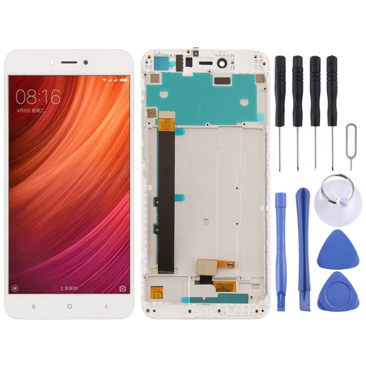 Xiaomi Redmi Note 5A LCD Screen and Digitizer Assembly (White) with Frame