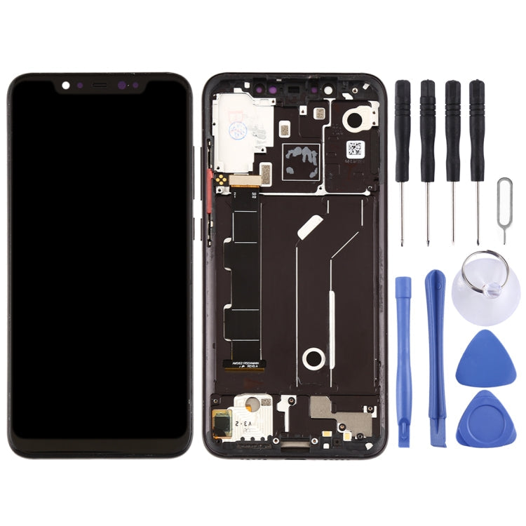 Xiaomi Mi 8 Black LCD Screen and Digitizer Assembly with Frame and Side Keys