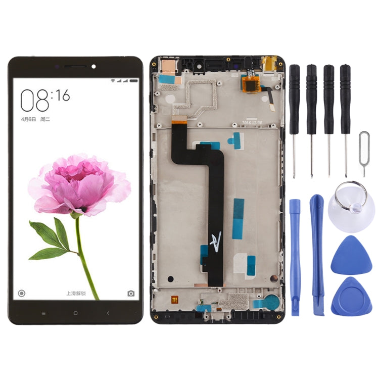 Replacement LCD Screen and Touch Digitizer Assembly with Frame for Xiaomi Mi Max (Black)