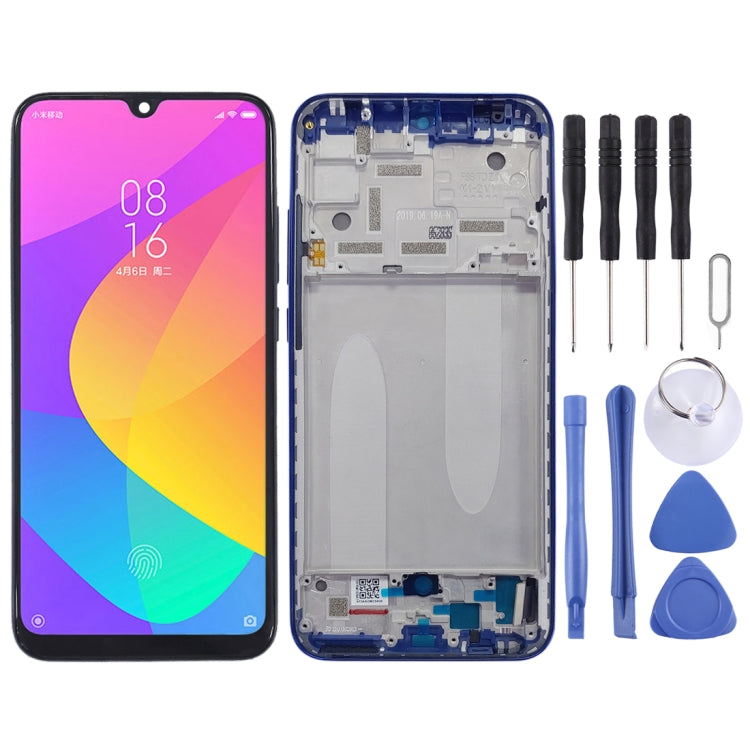 Xiaomi Mi CC9e / Mi A3 Blue LCD Screen and Digitizer Full Assembly with Frame