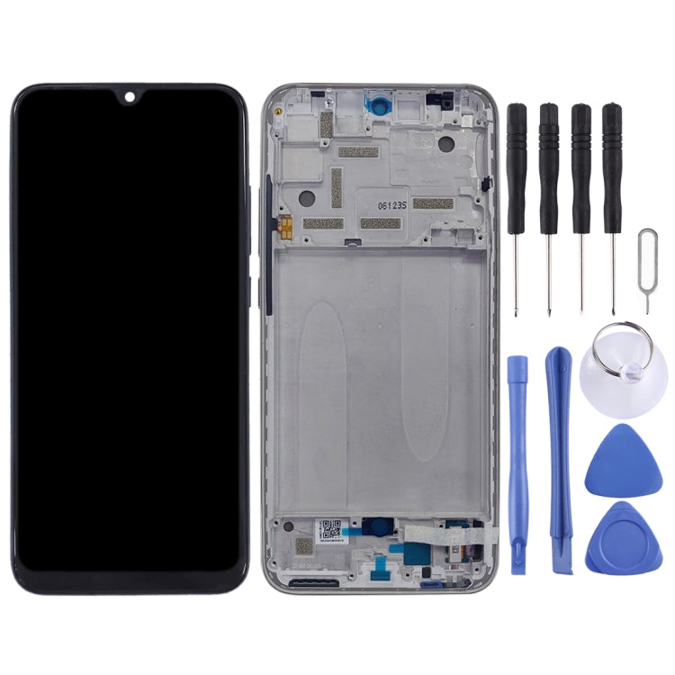 LCD Screen and Digitizer Assembly with Frame for Xiaomi Mi CC9e / Mi A3(Silver)