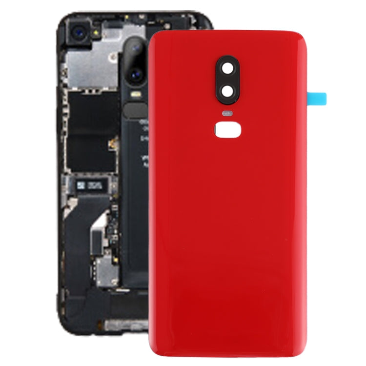 OnePlus 6 Smooth Surface Red Battery Back Cover