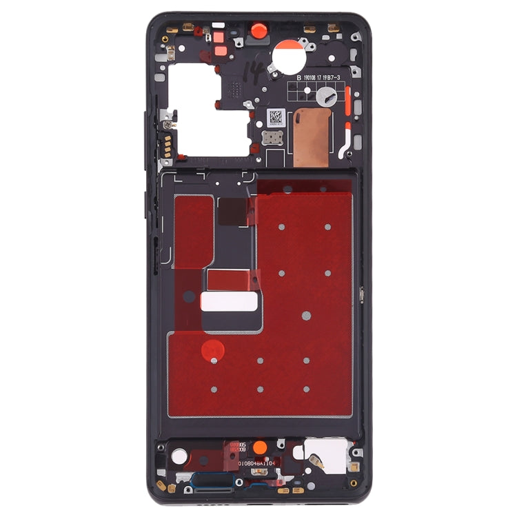 Front Housing LCD Frame Bezel Plate with Side Keys for Huawei P30 Pro in Black