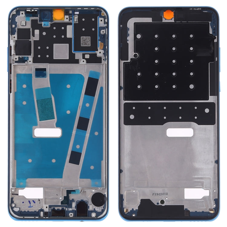 Front Housing LCD Frame Bezel Plate with Side Keys for Huawei P30 Lite (24MP) - Blue