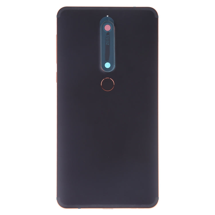Black Battery Back Cover with Camera Lens, Side Keys, and Fingerprint Sensor for Nokia 6.1 / 6 (2018) / 6 (2nd Gen)