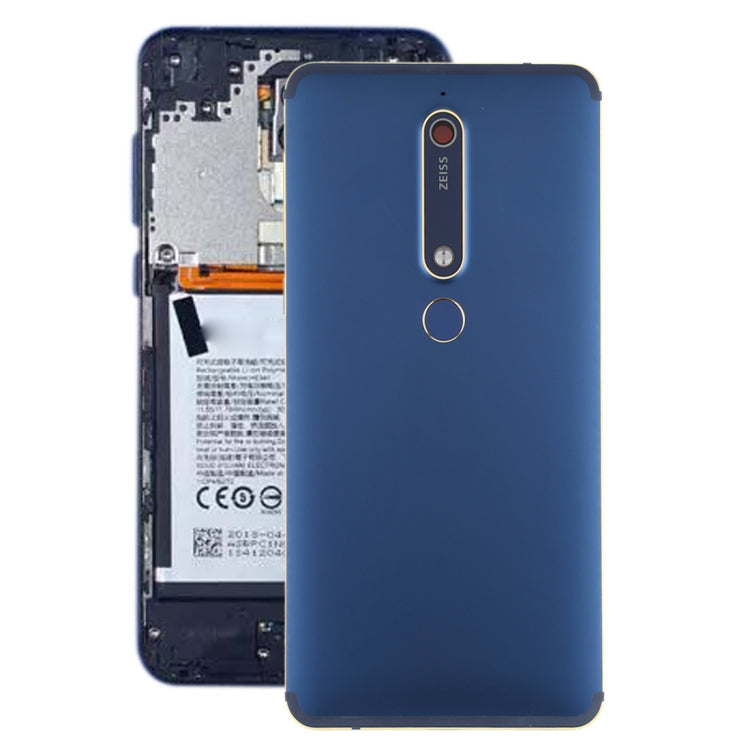 Blue Battery Back Cover with Camera Lens & Side Keys & Fingerprint Sensor for Nokia 6.1 / 6 (2018) / 6 (2nd Gen)
