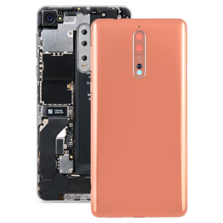 Orange Battery Back Cover with Camera Lens & Side Keys for Nokia 8