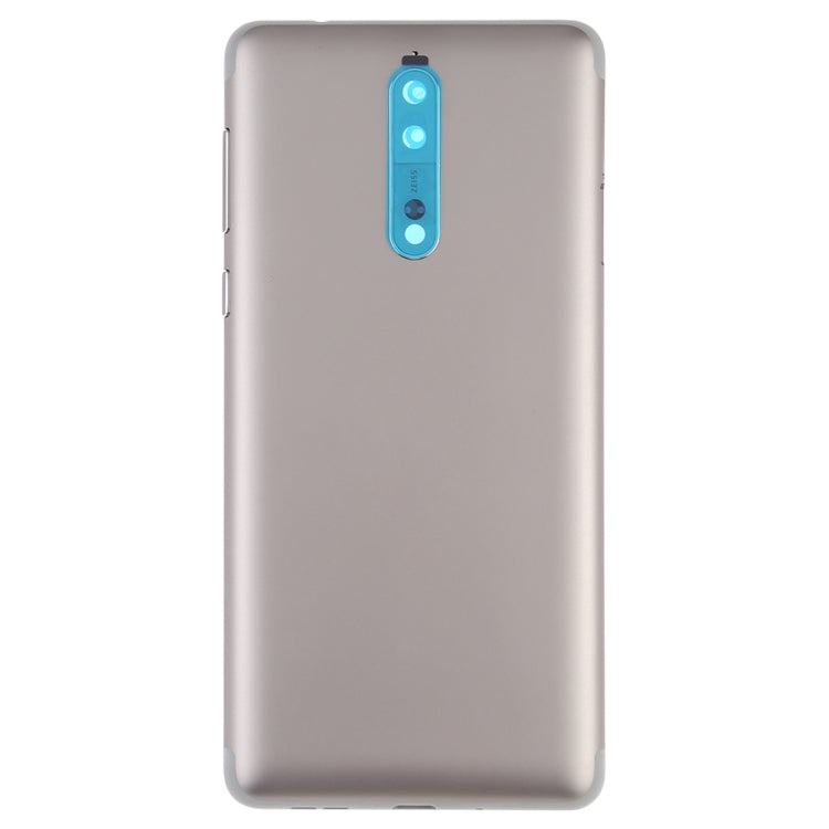 Gold Battery Back Cover with Camera Lens & Side Keys for Nokia 8