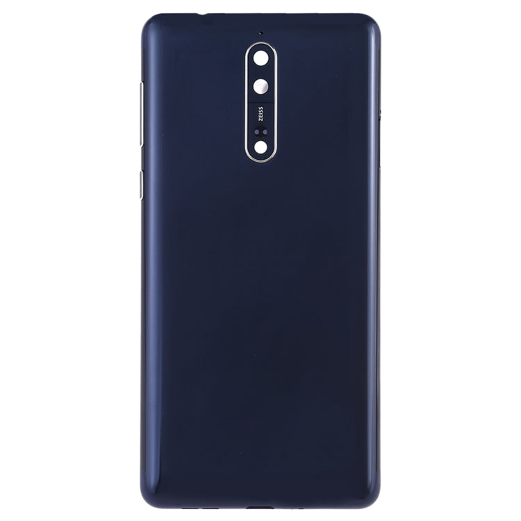Blue Battery Back Cover with Camera Lens & Side Keys for Nokia 8