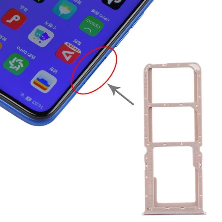 Gold SIM Card Tray, Micro SD Card Tray for OPPO A11x/A11/A9(2020)/A5(2020)