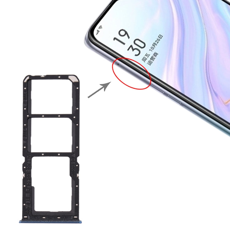 OPPO A11 SIM Card Tray, Micro SD Card Tray Replacement (Blue)