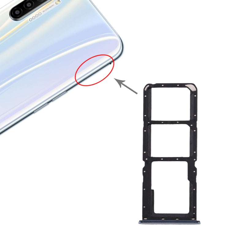 SIM Card Tray Set with Micro SD Card Tray for Realme X2 (Silver)