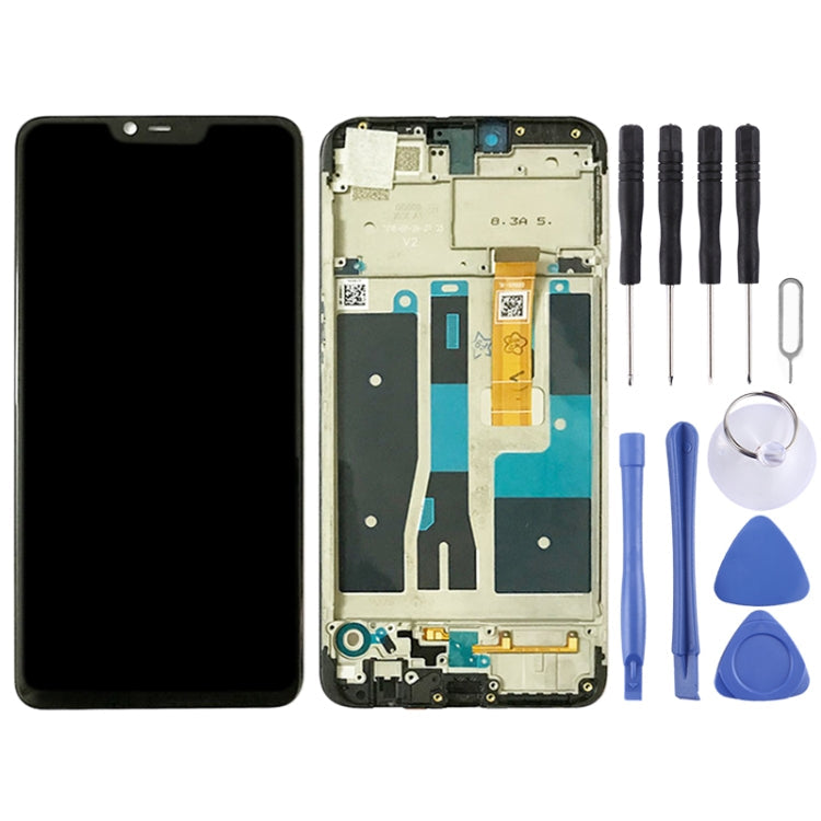 Full Assembly LCD Screen and Digitizer with Frame for OPPO A5 / A3s (High Version) - Black