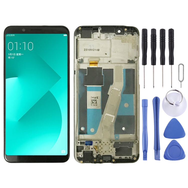 OPPO A83 LCD Screen and Digitizer Full Assembly with Frame - Black